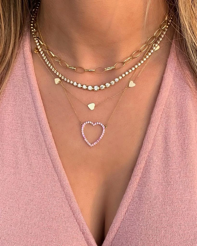 Jennifer Meyer 18k Yellow Gold Hearts by The Inch Necklace 3