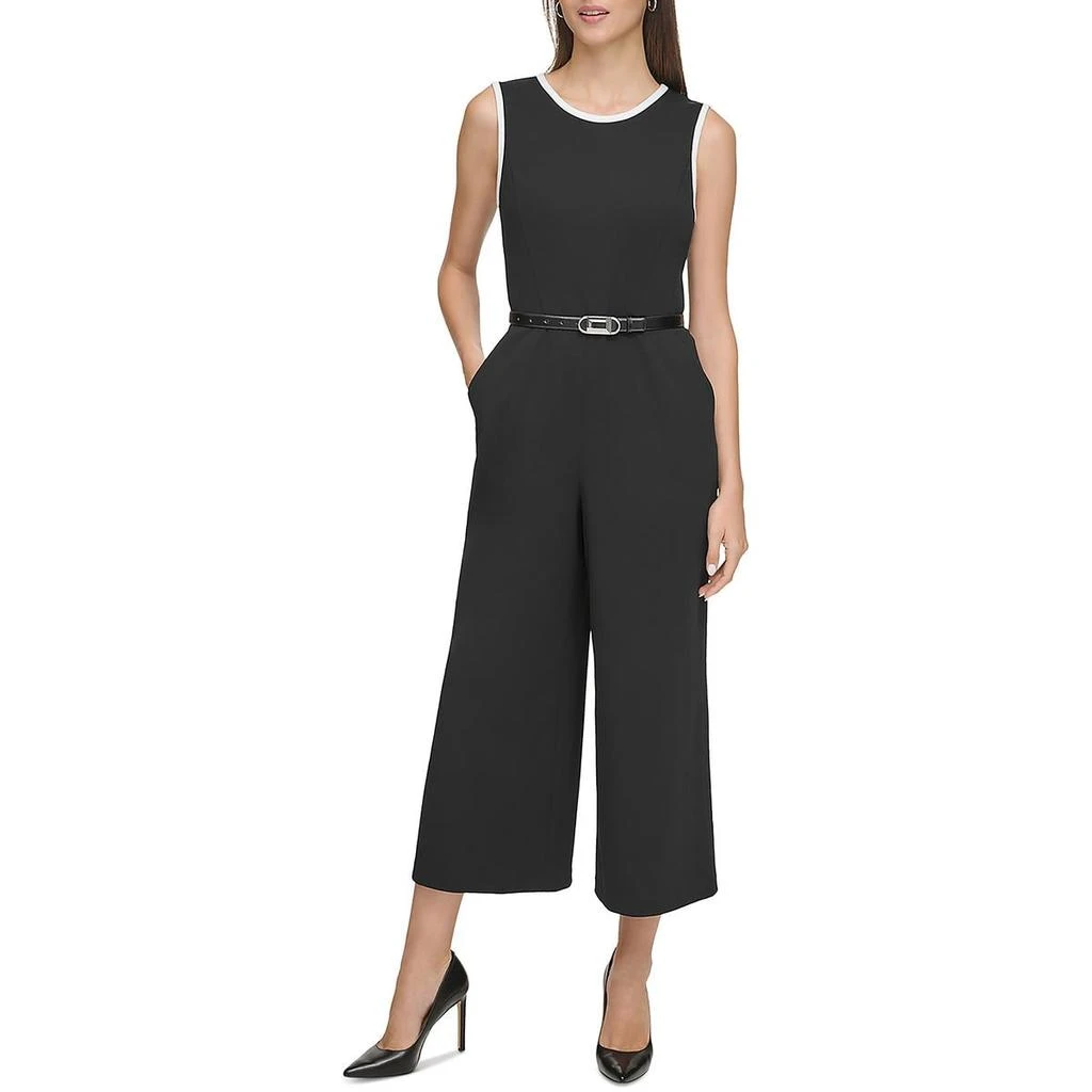 Karl Lagerfeld Paris Womens Textured Cropped Jumpsuit 3