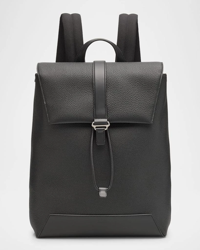 Dunhill Men's 1893 Harness Flap Leather Backpack 1