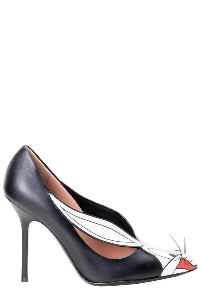【関税込み】Moschino ブラック Puffy Bow ヒール Moschino Black Inflatable Bow Pumps Moschino
