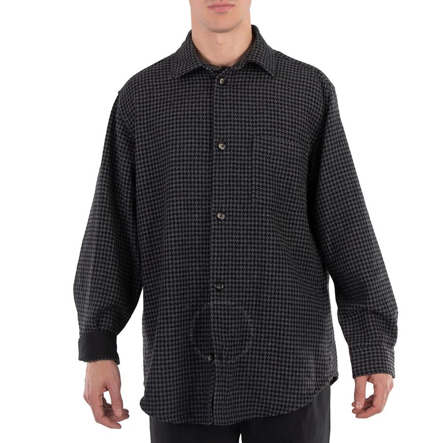 Nanushka Matize Long Sleeve Houndstooth Shirt