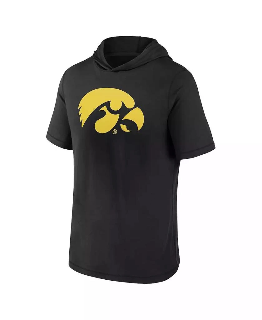 Fanatics Men's Black Iowa Hawkeyes Primary Logo Hoodie T-shirt 3