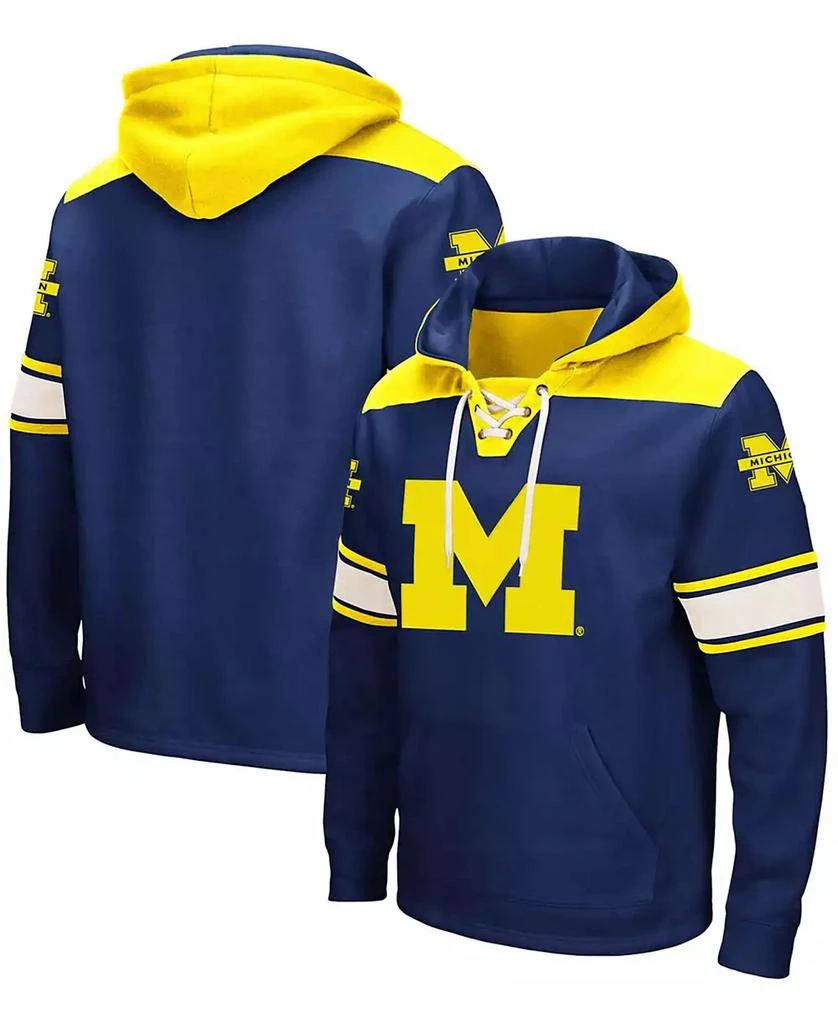 Colosseum Men's Navy Michigan Wolverines 2.0 Lace-Up Pullover Hoodie 1