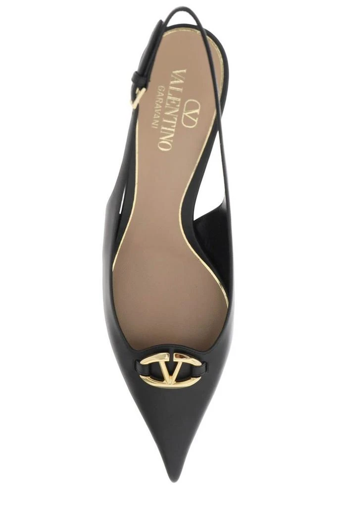 Valentino Valentino VLogo Signature Pointed Toe Slingback Pumps 4