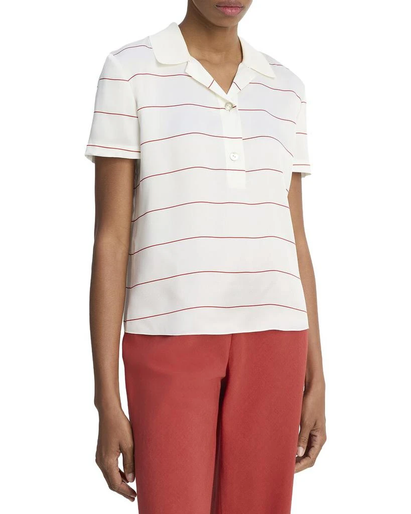 Vince Knit Collar Stripe Polo Shirt