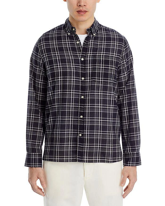 Officine Générale Printed Long Sleeve Button Down Shirt 3