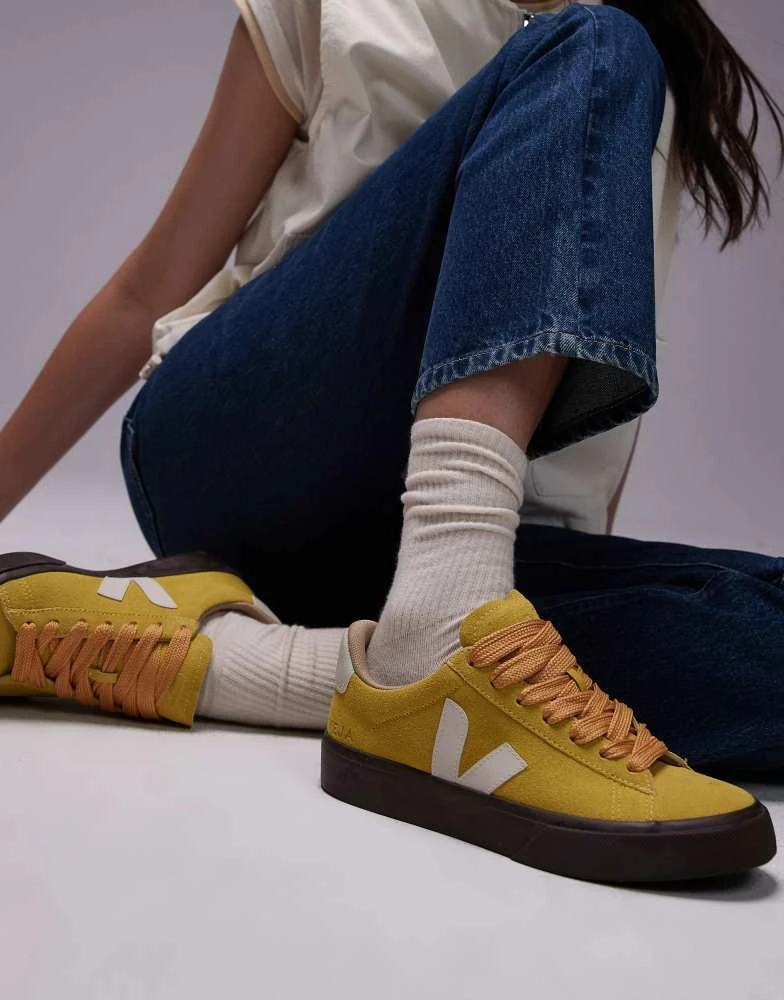 Veja VEJA Campo bold suede trainer in yellow 5