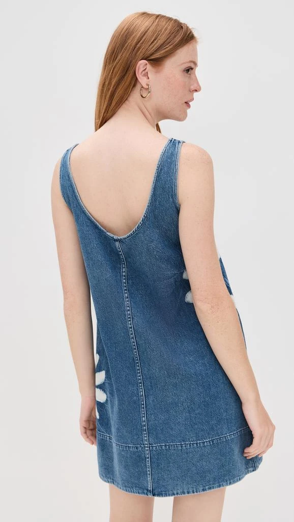 Madewell Minimal Denim Shift Dress In Shibori 2