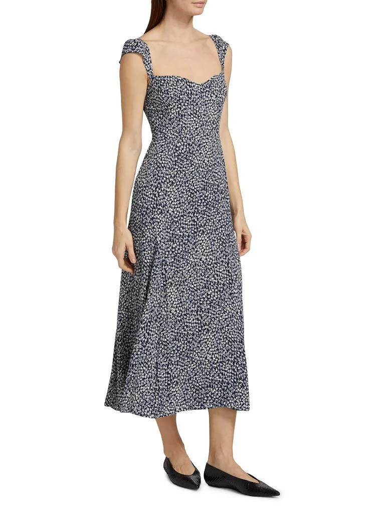 Reformation Bryson Floral Sweetheart Midi-Dress 4