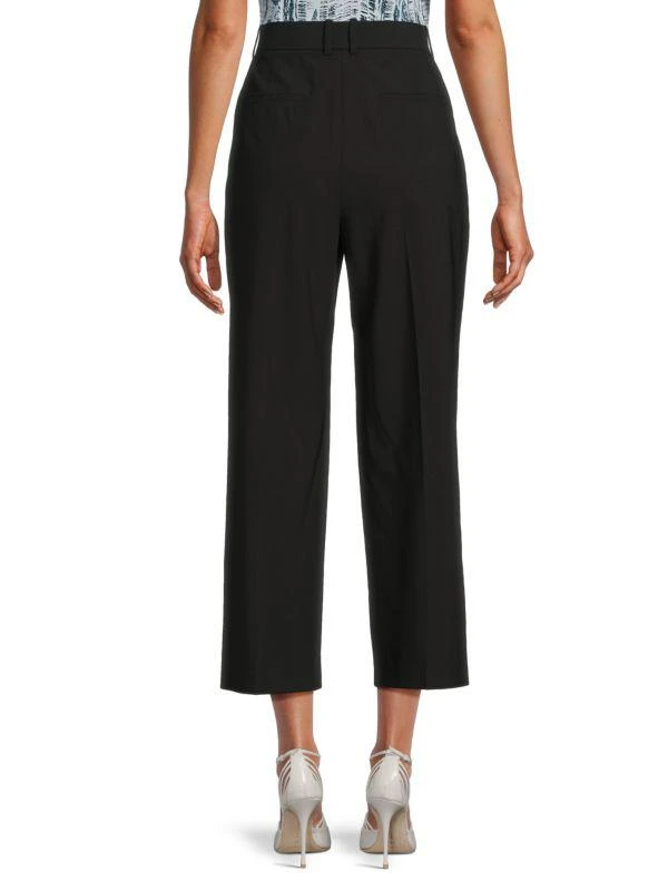 Theory Flat Front Wool Blend Cropped Pants 2