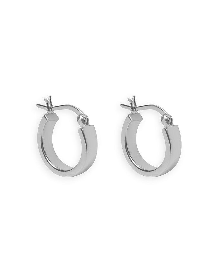 Argento Vivo Squared Thick Huggie Hoop Earrings in Sterling Silver