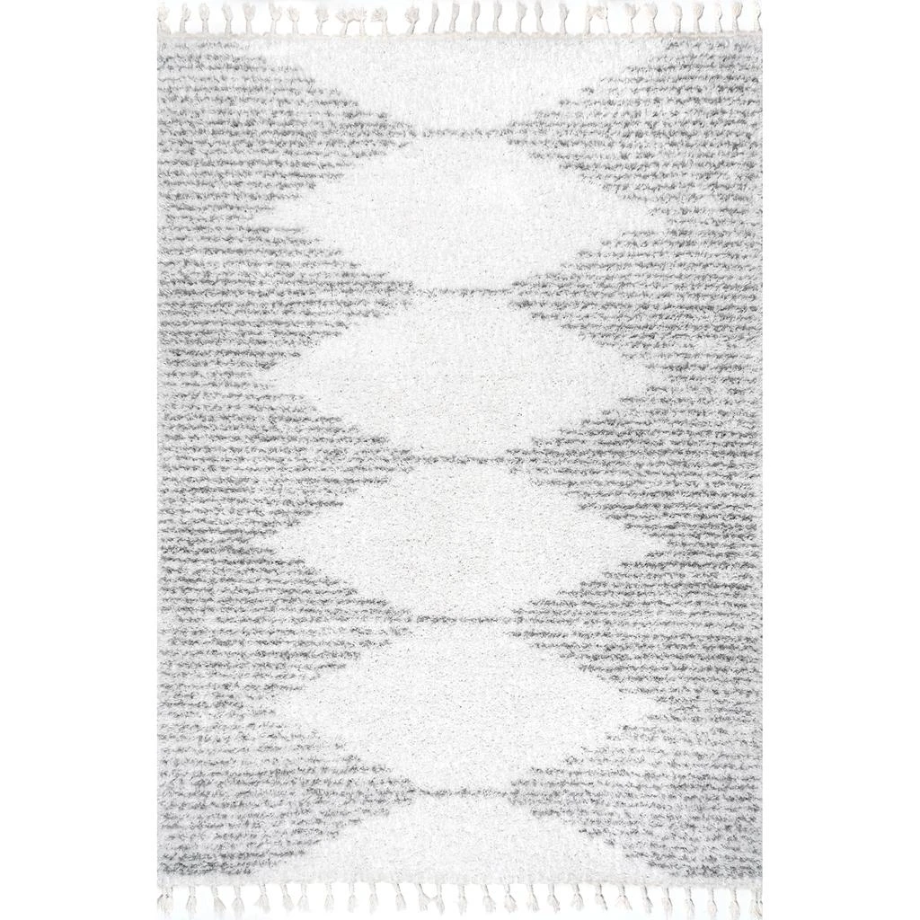 nuLOOM Bria Moroccan Diamond Tassel Rug 1
