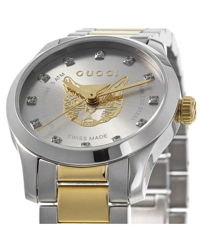 Gucci Gucci G-Timeless 27mm Silver Diamond Dial Two-Tone Women's Watch YA1265016 2