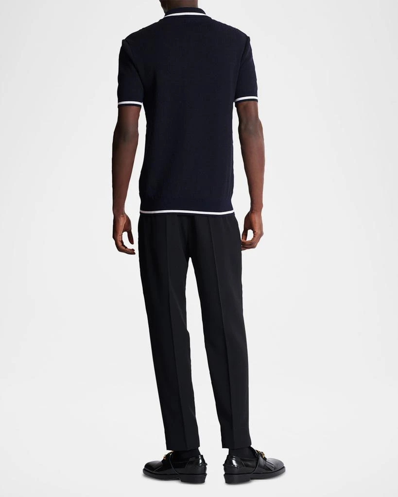 Balmain Men
s Monogram Knit Polo Shirt 3