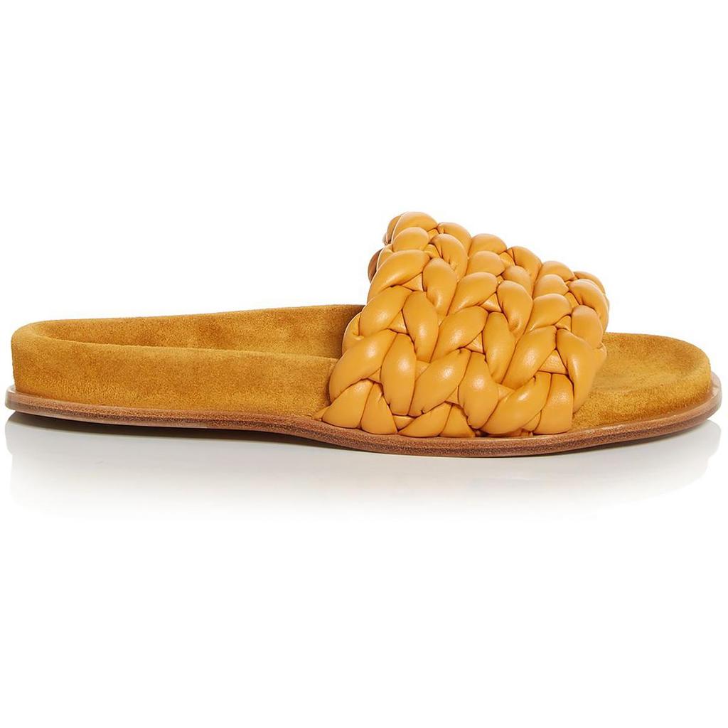 Chloe Kacey Womens Leather Braided Slide Sandals