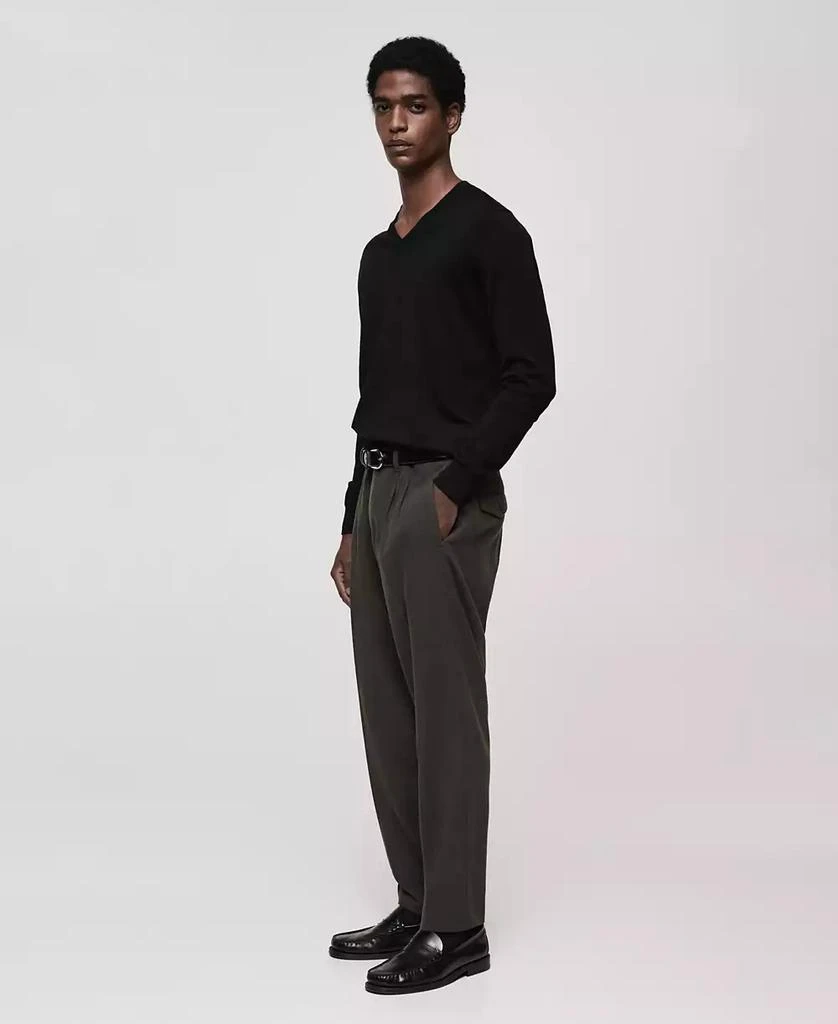 Mango Men's Slim-Fit Merino Wool V-Neck Sweater 3