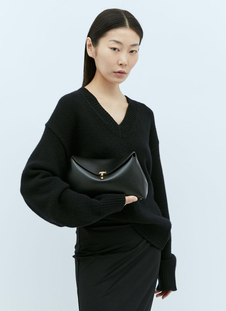 送料込/関税込■toteme■レザースライド TOTEME Wide Leather Belt | Black | FARFETCH