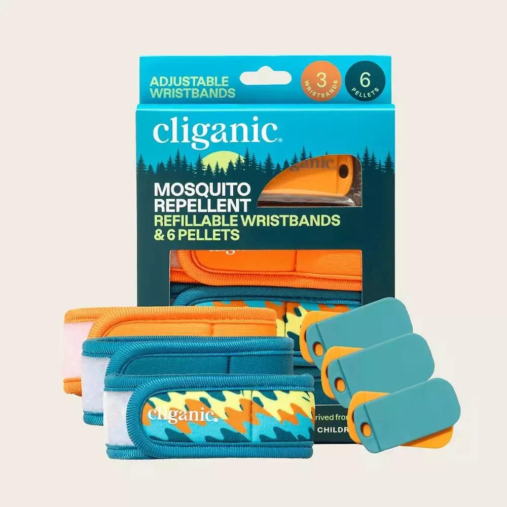 Cliganic Mosquito Repellent Refillable Wristbands - 4PK 
8 Refills 8