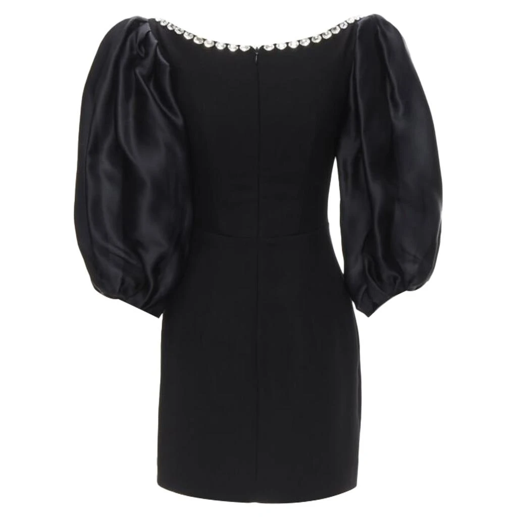 RASARIO crystal embellished neckline puff balloon sleeves dress 5