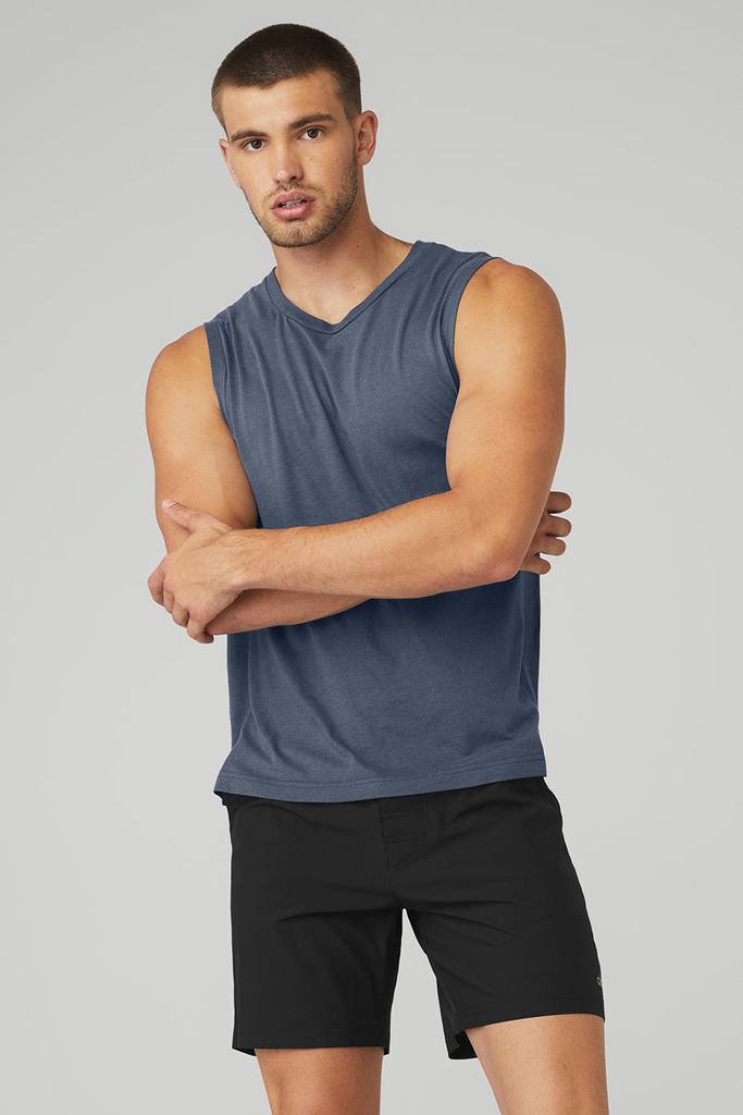 Alo Yoga The Triumph Muscle Tank - Bluestone