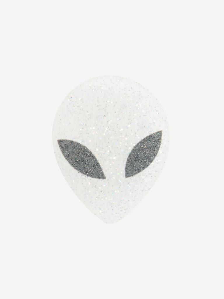 Crocs Crocs Kids Glitter Alien Head Jibbitz™ Charm in Silver