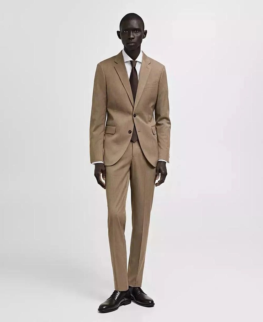Mango Men's Prince Of Wales Slim-Fit Suit Blazer 7
