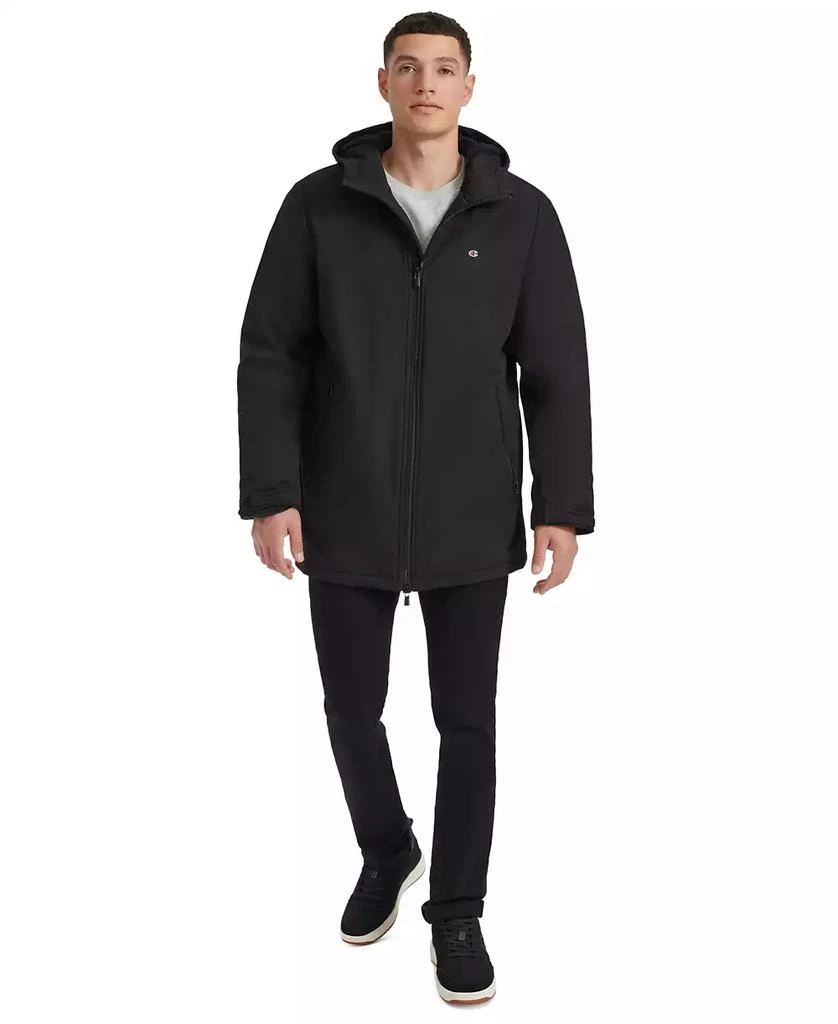 CHAMPION Men's Performance Hooded, Faux Sherpa-Lined Peacoat Jacket 7