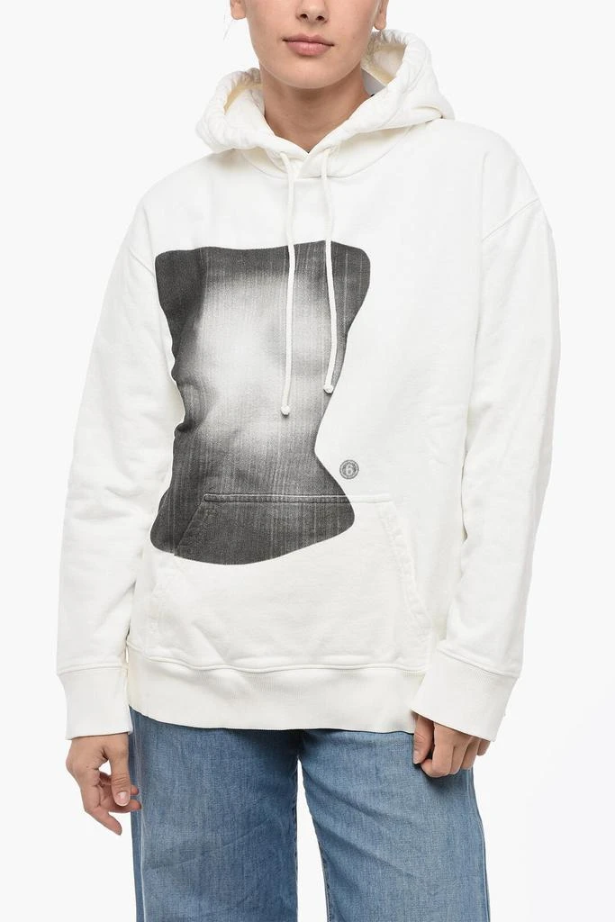 MAISON MARGIELA Maison Margiela MM6 Brushed Cotton Printed Hoodie 6