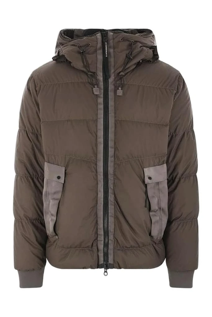 C.P. Company Boxy Cropped Padded Jacket with Horizontal Quilting