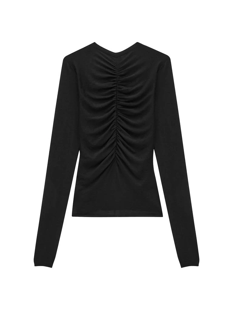 Yves Saint Laurent Ruched Sweater in Cashmere, Wool, and Silk 2
