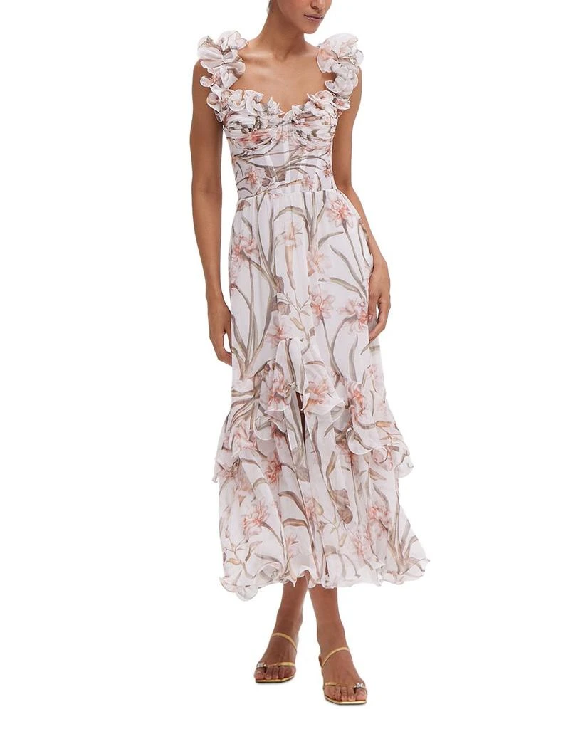 PatBO Botanic Flutter Sleeve Hi Low Maxi Dress 2