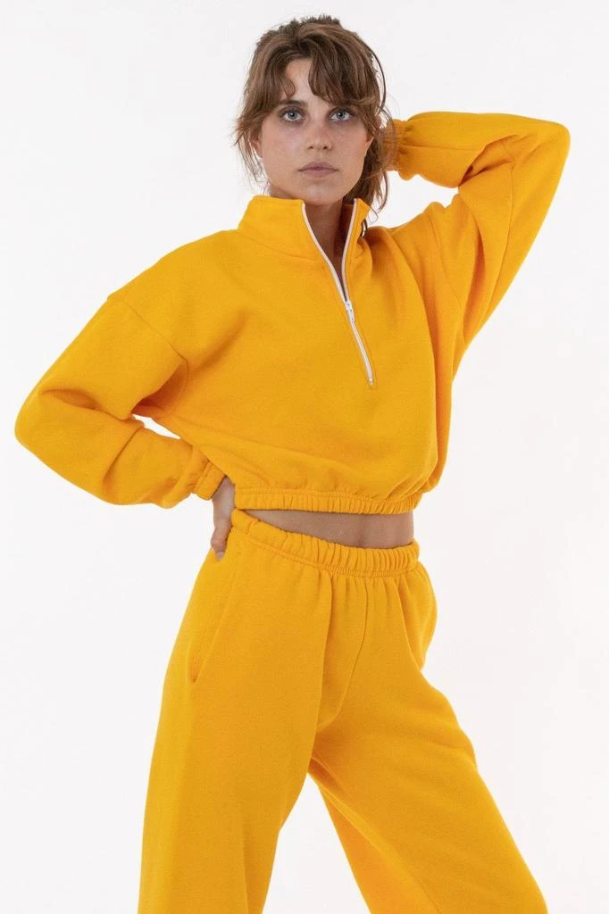 Los Angeles Apparel F396 - Flex Fleece Half Zip Cropped Pullover 4