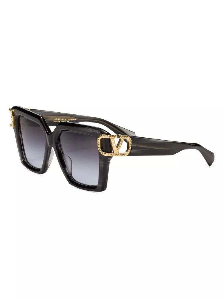 Valentino Garavani Uno Square Acetate & Titanium Sunglasses Valentino Garavani Uno Square Acetate & Titanium Sunglasses  main image 2