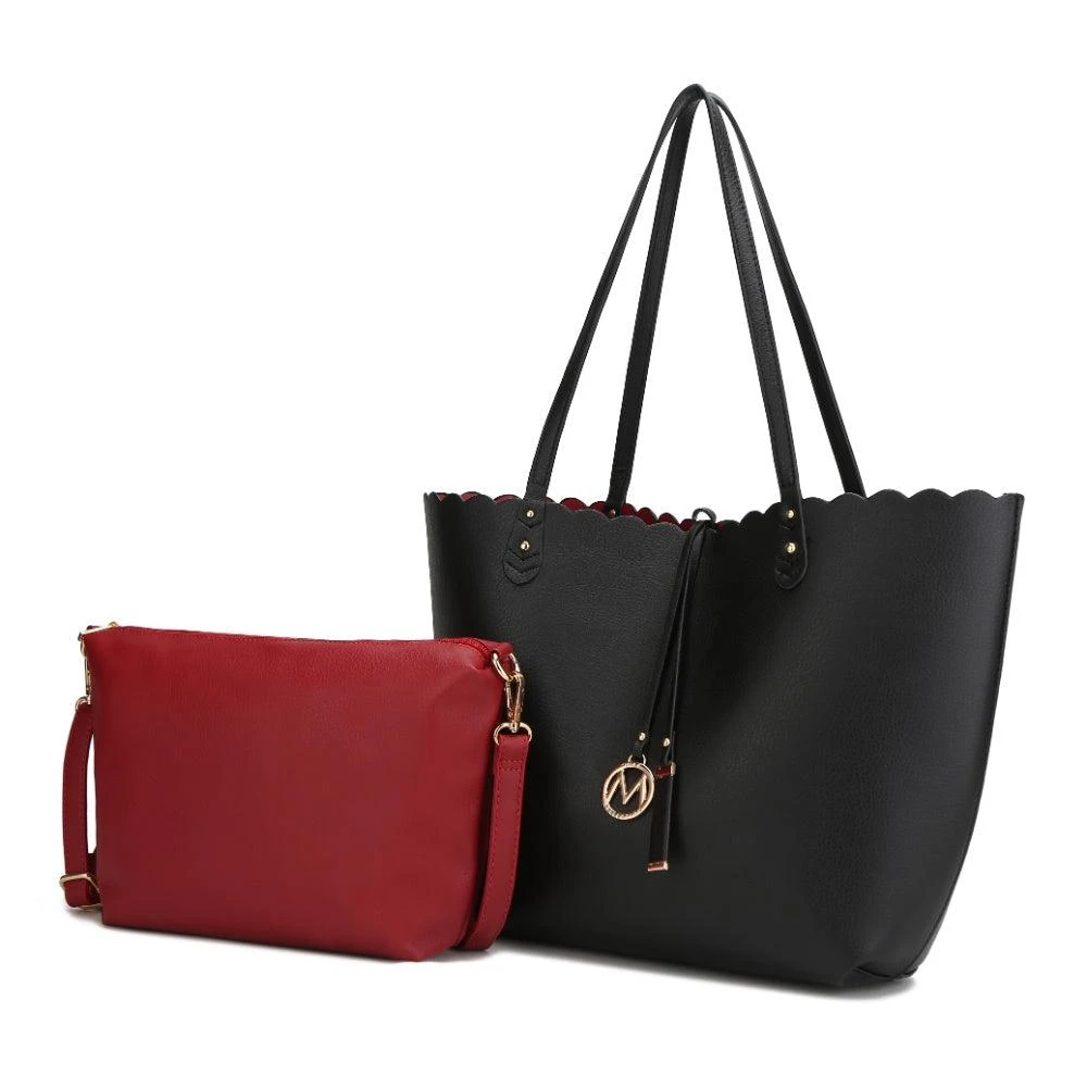 MKF Collection By Mia K. Amahia Vegan Leather Women’s Reversible Shopper Tote Bag with Crossbody Pouch by Mia K 9