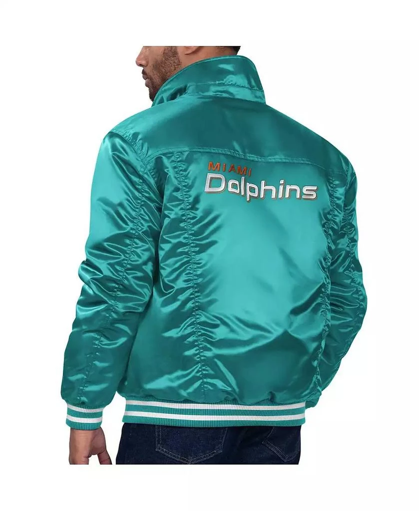 Levi's Levi’s x Starter Men's Aqua Miami Dolphins Silver Tab Trucker Full-Snap Jacket 3