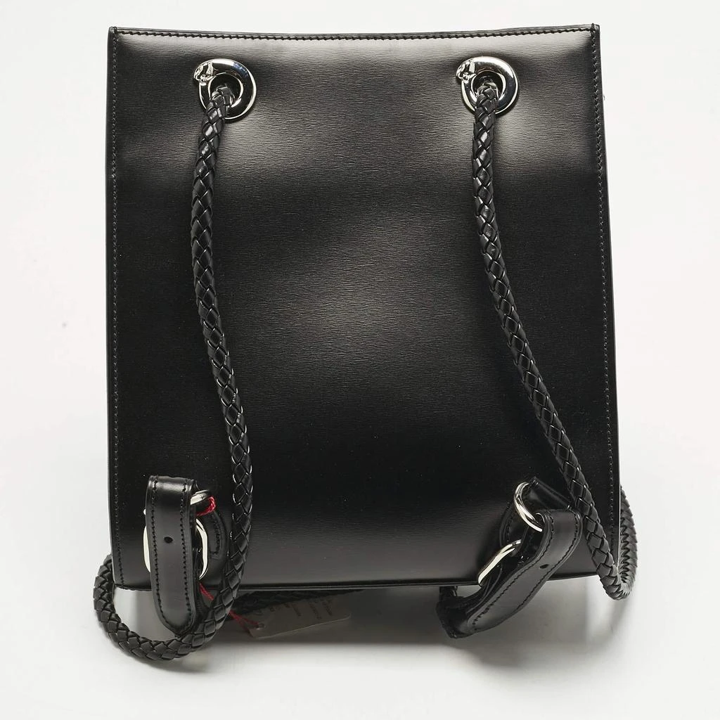 Shop Cartier Black Leather Panthere De Cartier Drawstring  display picture 2