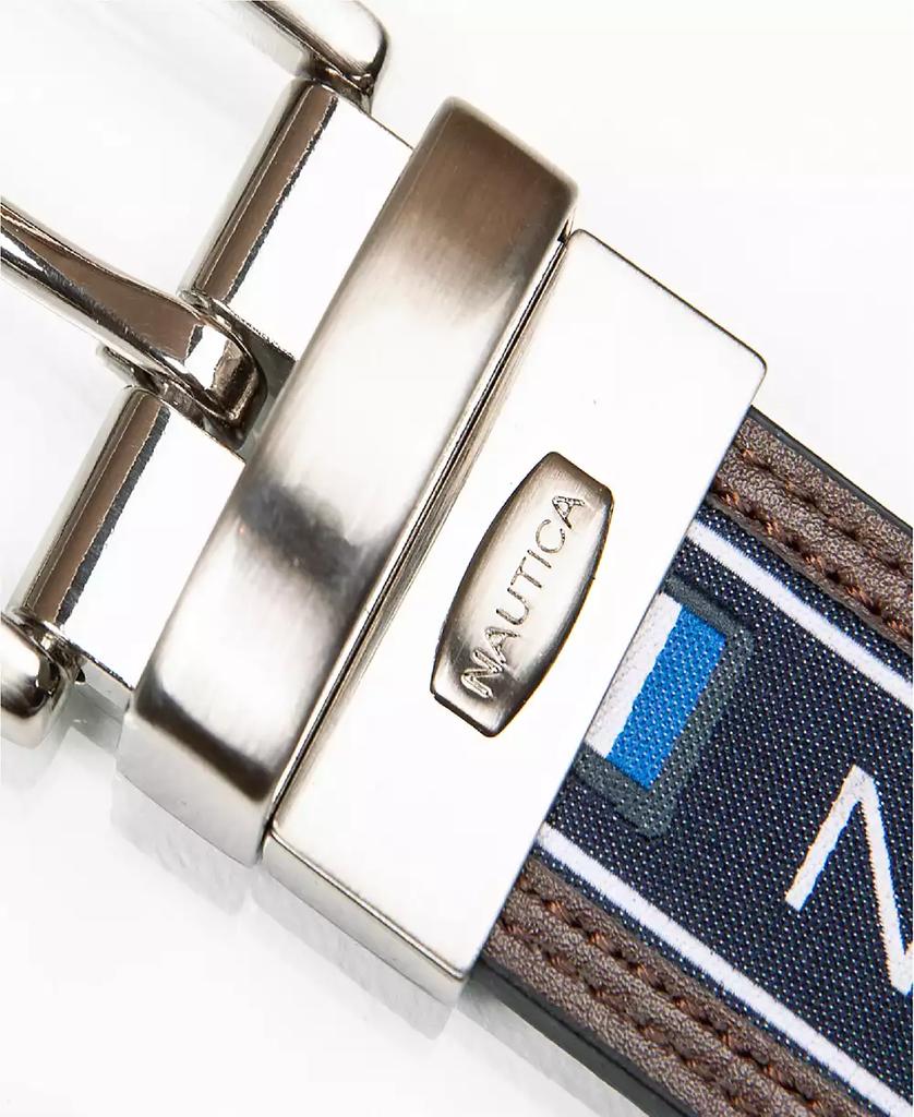 Nautica Men's Reversible Flag Belt