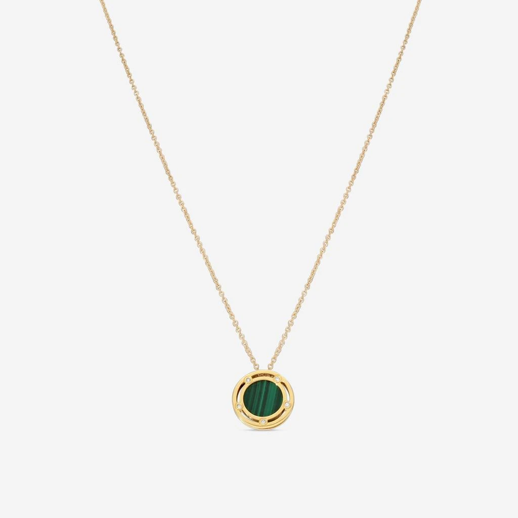 Damiani Damiani 18K Yellow Gold Diamond 
Malachite Pendant Necklace 20082542-copy