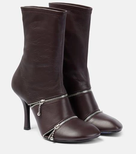 Burberry Peep leather ankle boots 1