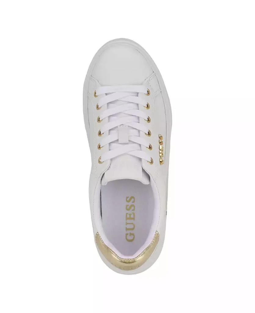 GUESS Women's Amera Lace Up Fashion Platform Logo Sneakers 4