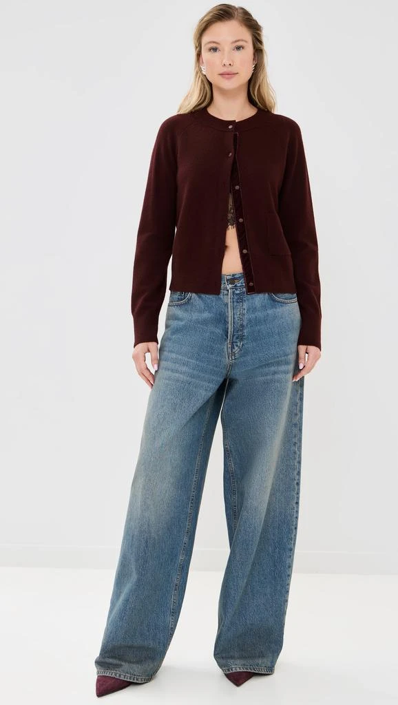 Vince Velvet Trim Cardigan 4