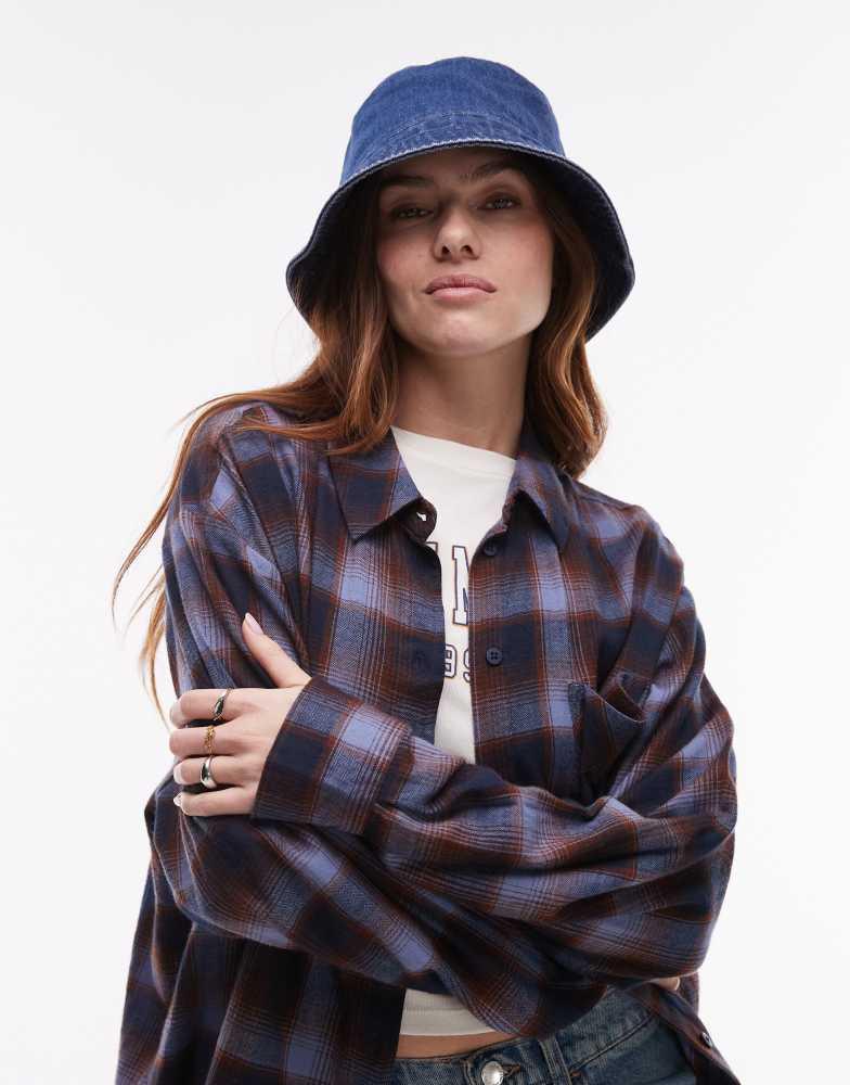 & Other Stories & Other Stories denim bucket hat in blue wash