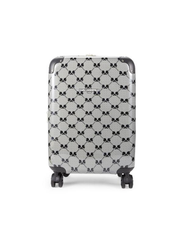 Karl Lagerfeld Paris 20 Inch Diamond Monogram Spinner Suitcase
