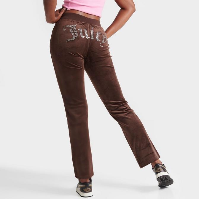 JUICY COUTURE Women's Juicy Couture OG Big Bling Velour Track Pants
