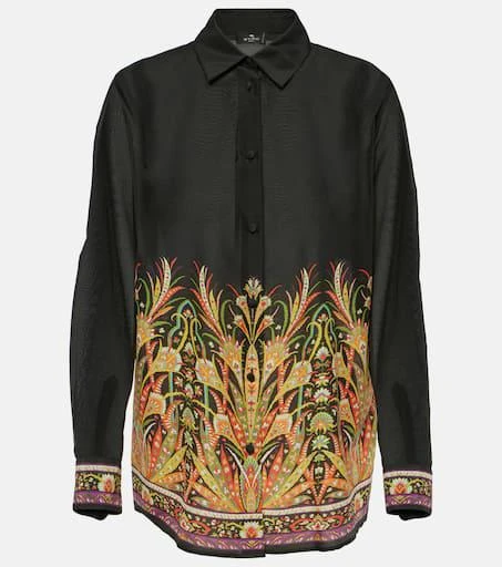 ETRO Printed cotton and silk shirt 1