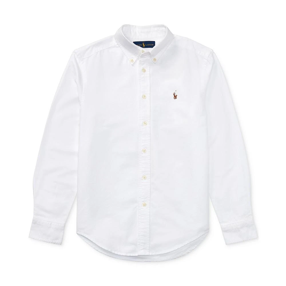Polo Ralph Lauren Big Boys Embroidered Pony Logo Cotton Oxford Shirt 4