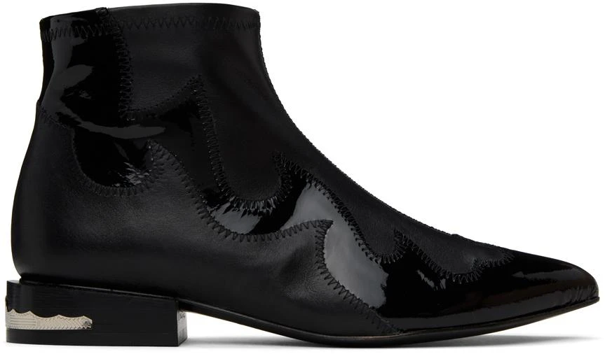 Toga Pulla Black Paneled Boots 1