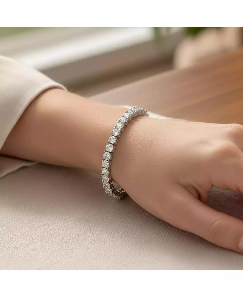 Bling Jewelry Classic 20CT CZ Solitaire Tennis Bracelet Cubic Zirconia Sterling Silver 8 Inch 2