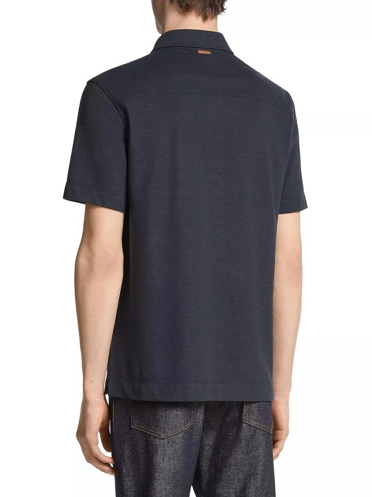 Zegna Cotton and Silk Polo Shirt 3