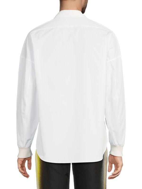 McQueen Curved Hem Cotton Shirt